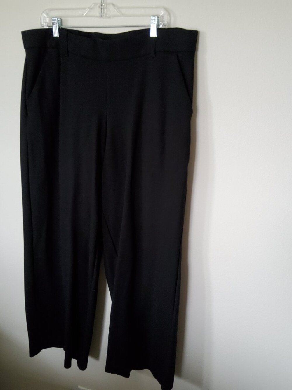 Lee Women's Black Wide Leg Dress Pants Plus size 18W [see measurements]